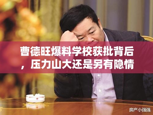 曹德旺爆料学校获批背后，压力山大还是另有隐情？