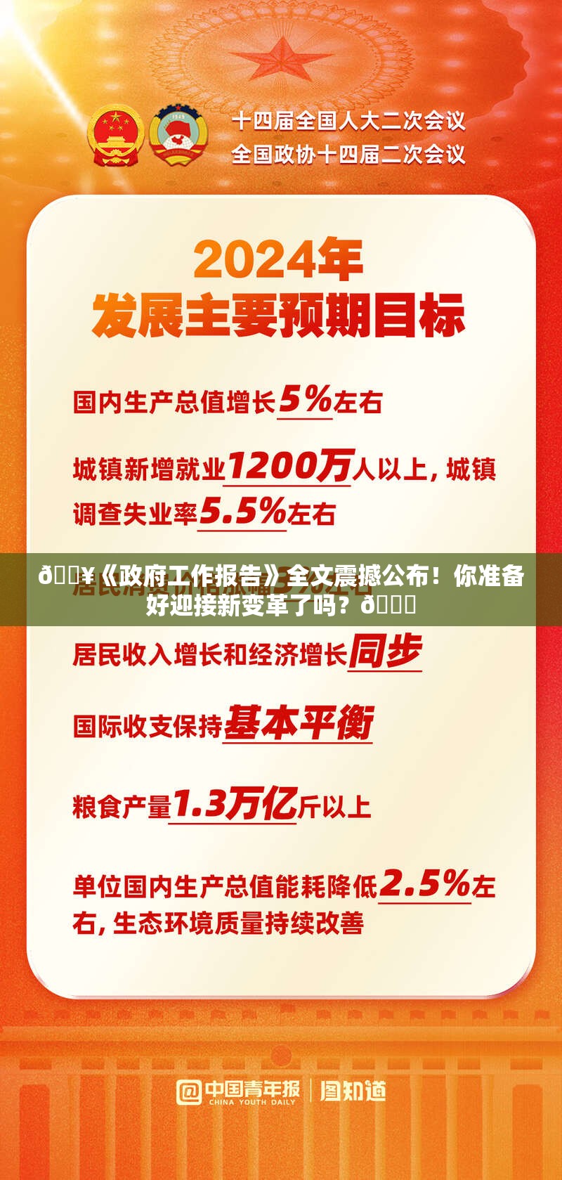 《政府工作报告》全文公布