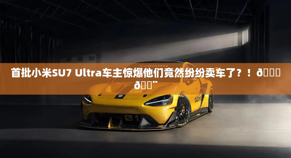 首批小米SU7 Ultra车主惊爆他们竟然纷纷卖车了？！🚗💨